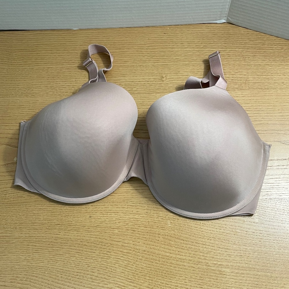 Soma Vanishing 360 Perfect Coverage Bra 38DDD Beige Color w Gold Accents Lovely! - Picture 3 of 6